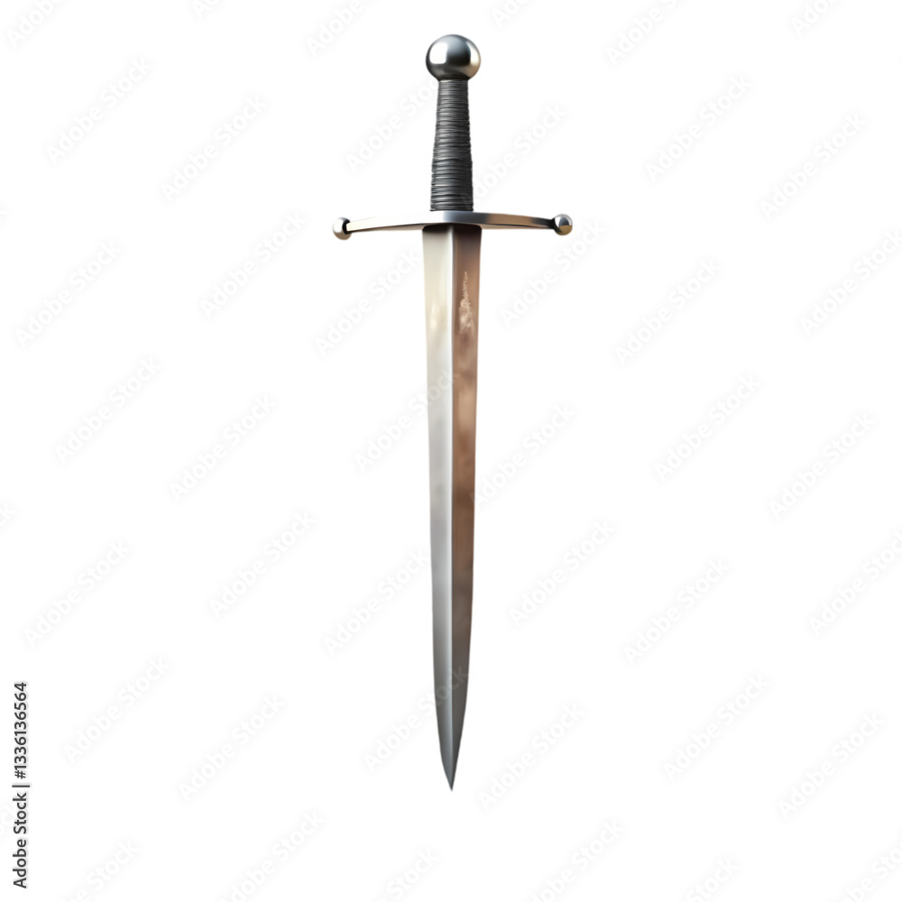 Medieval Dagger: High-Res Image on transparent background Medieval Dagger: High-Res Image on transparent background