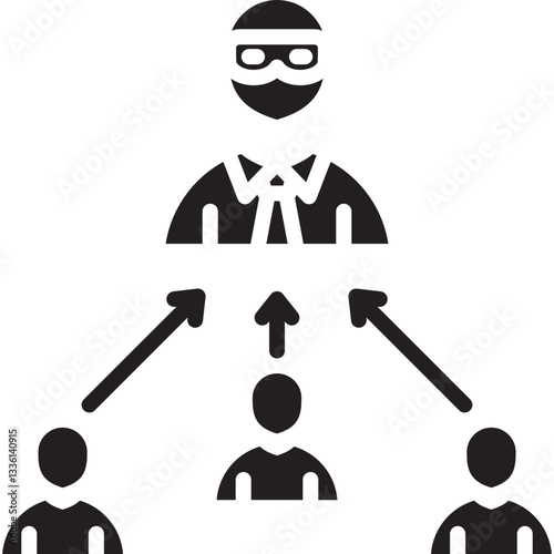 Organized Crime icon in Glyph Style. Simple Vector Design. Simple Vector Glyph Icon