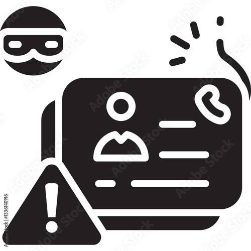 Cybercrime icon in Glyph Style. Simple Vector Design. Simple Vector Glyph Icon