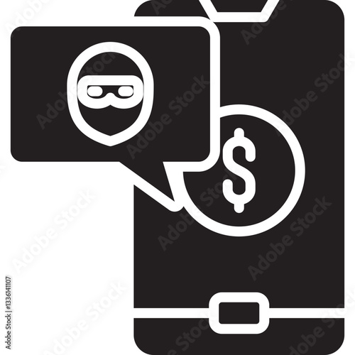 Scam icon in Glyph Style. Simple Vector Design. Simple Vector Glyph Icon