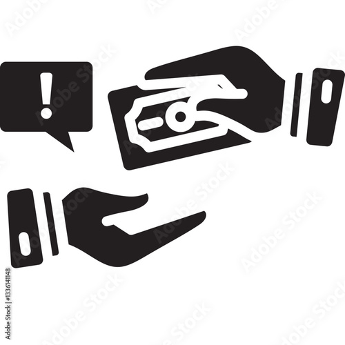 Bribery icon in Glyph Style. Simple Vector Design. Simple Vector Glyph Icon