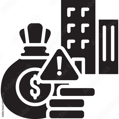 Corporate icon in Glyph Style. Simple Vector Design. Simple Vector Glyph Icon