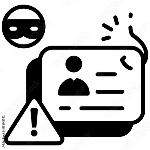 Cybercrime icon in Mix Filled Style. Simple Vector Design. Simple Vector Outline Filled Icon