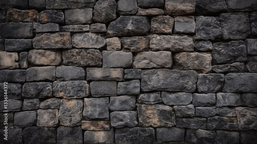 Stone wall with textured background showcasing grunge elements in natural light
