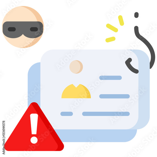 Cybercrime icon in Flat Color Style. Simple Vector Design. Simple Vector Flat Icon