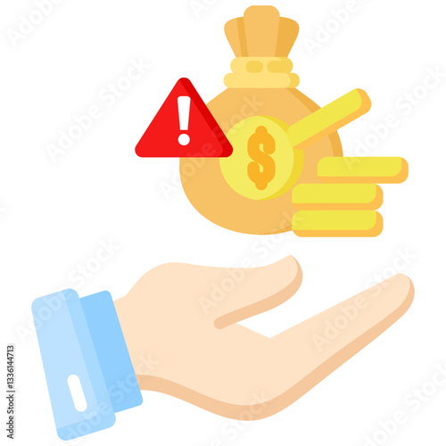 Corruption icon in Flat Color Style. Simple Vector Design. Simple Vector Flat Icon