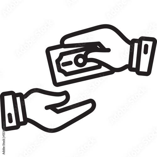 Payment icon in Outline Style. Simple Vector Design. Simple Vector Outline Icon