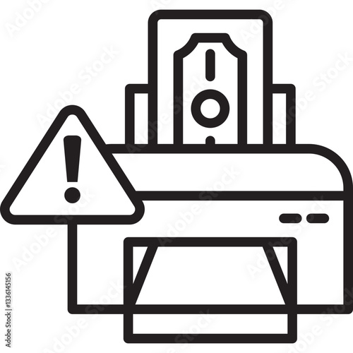 Counterfeit icon in Outline Style. Simple Vector Design. Simple Vector Outline Icon