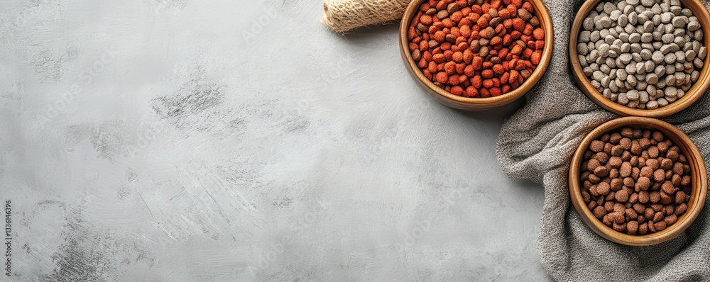 Rustic bowls filled with various legumes on textured background. Rustic bowls filled with various legumes on textured background.