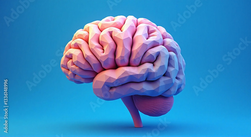 Obraz na płótnie 3d rendered illustration of a brain, brain, human, anatomy, mind, medical, intelligence, 3d, organ, science, head, neurology, cerebellum, illustration, isolated, cerebral, intellect, think, health, ps w salonie