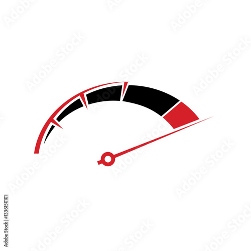 RPM performance and Full throttle accelerate symbol for logo