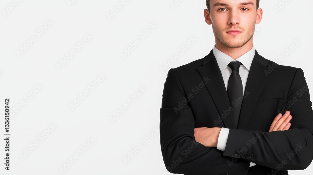 Confident businessman in suit portrait of professional success and leadership Confident businessman in suit portrait of professional success and leadership