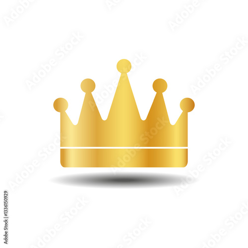 The crown is a symbol of monarchical power on a white background