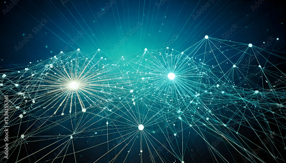 Obraz premium Technology Network Background