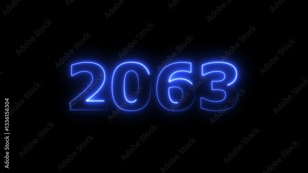2063 Sal neon text background, Glowing neon business number illustration. 2063 Sal neon text background, Glowing neon business number illustration.