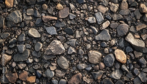 Wallpaper Mural Assortment of various sized rocks and pebbles forming a texture Torontodigital.ca