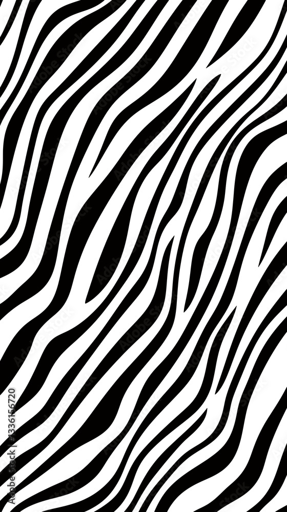 Simple flat illustration of zebra skin pattern mobile background. Generative ai Simple flat illustration of zebra skin pattern mobile background. Generative ai