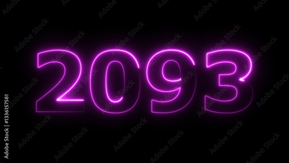 2093 Sal neon text background, Glowing neon business number illustration. 2093 Sal neon text background, Glowing neon business number illustration.