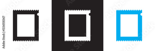 Packet soluble powder icon . Vector illustration. isolated on white and black background. EPS 10