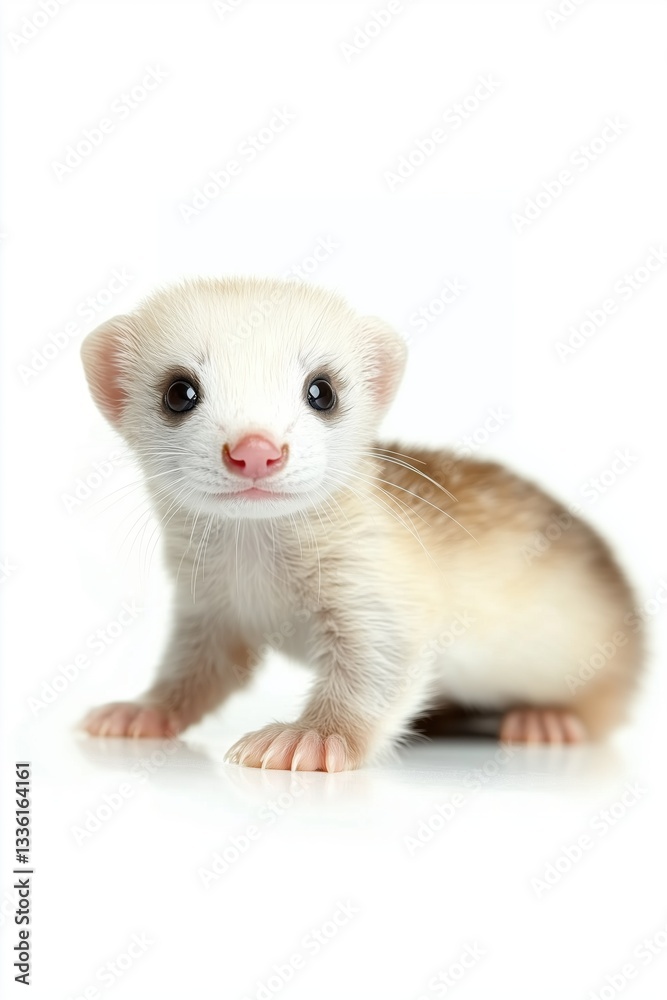 Ferret isolated on white background Ferret isolated on white background