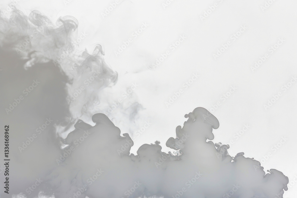 Obraz premium Mystical vaporous abstract dark png overlay effect, transparent background