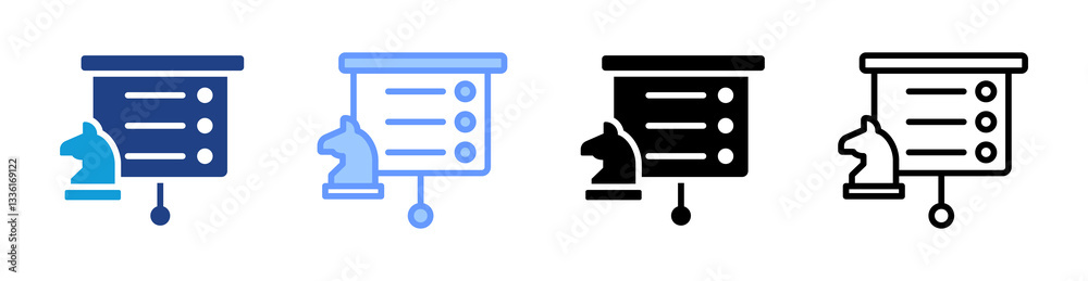 Strategy icon set multiple style collection Strategy icon set multiple style collection
