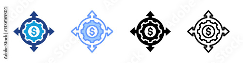 Alignment icon set multiple style collection