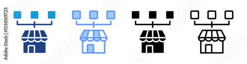 Market Segmentation icon set multiple style collection