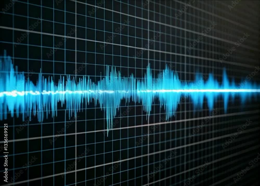 Hologram music wave form, 4k video