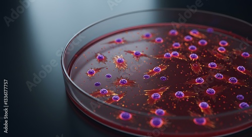 Microscopic Life in a Petri Dish, Representing Research and Discovery
