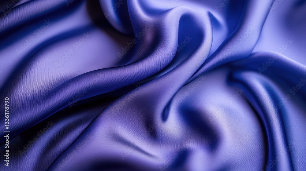 Fototapeta premium A rich blue background with soft wave patterns and light shadows creates a dynamic and elegant look.