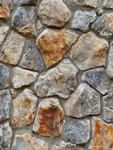 A close up image of a textured stone wall surface