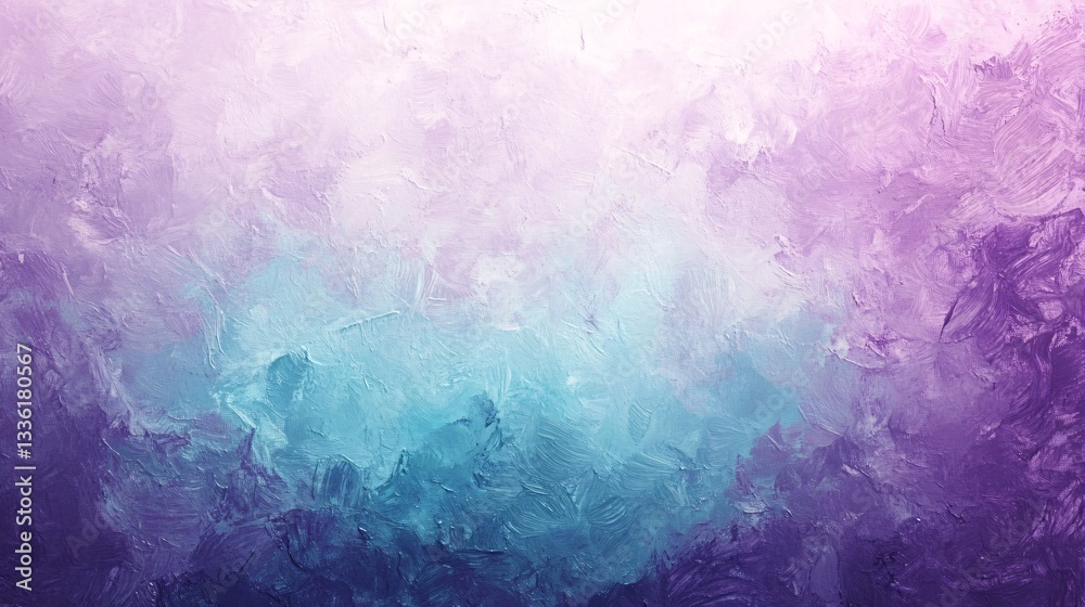 Fototapeta premium Colorful abstract gradient of purple teal and blue paint strokes