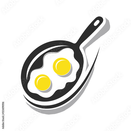 fried egg in a frying pan