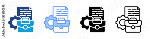 Portfolio icon set multiple style collection