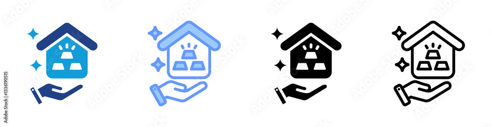 Net Worth icon set multiple style collection Net Worth icon set multiple style collection