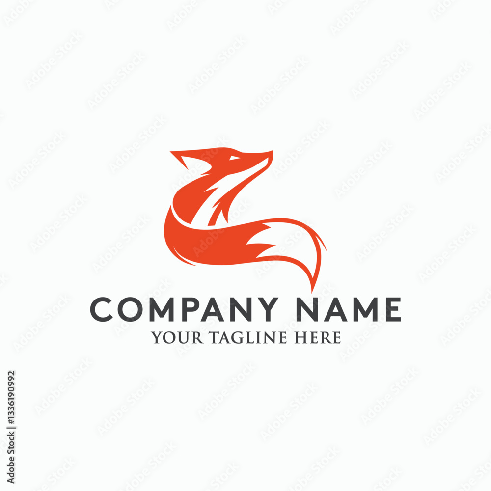 Obraz premium Fox logo design vector