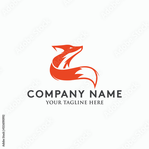 Fox logo design vector