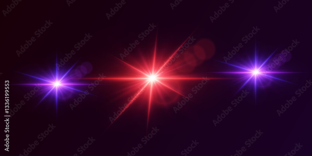 Magic star flash and light rays, glare of light. Magic star flash and light rays, glare of light.