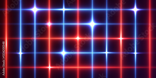 Neon light light background. Highlight of lines and flash.