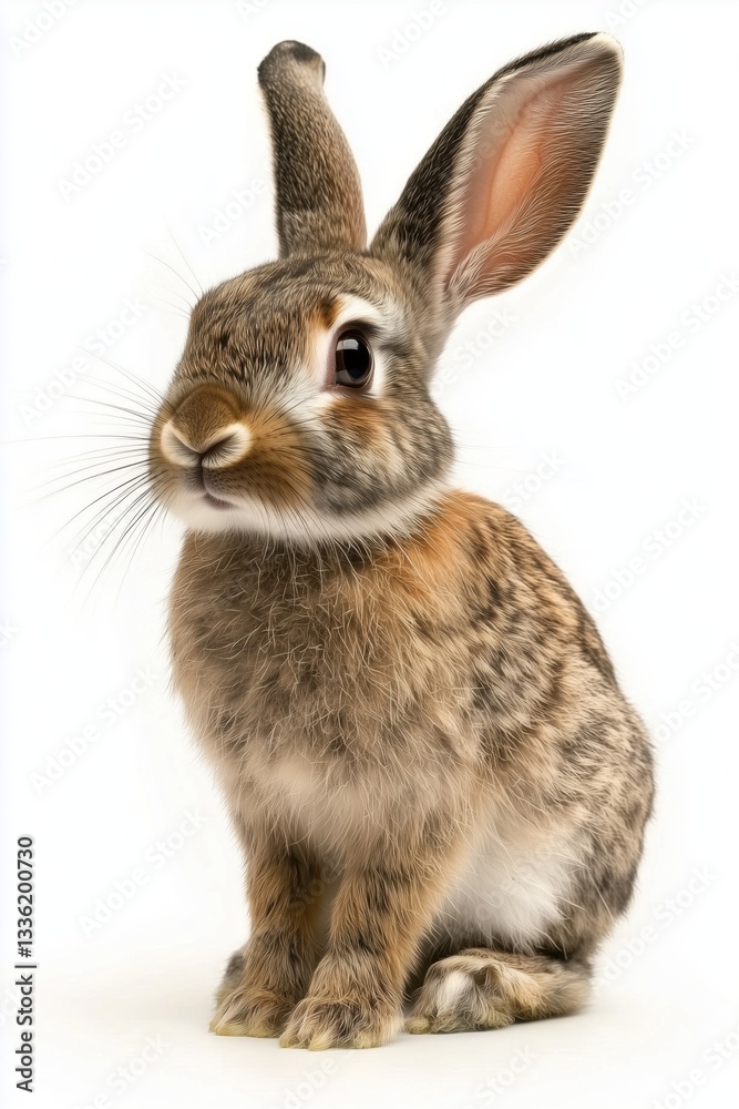 Fototapeta premium Cute Little rabbit on white background