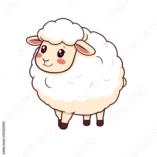 Cheerful Sheep with a Smile