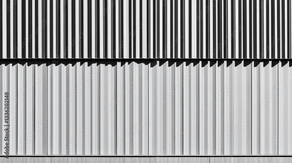 Abstract Patterns of Black and White Vertical Lines with Shadows Abstract Patterns of Black and White Vertical Lines with Shadows