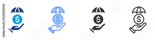 Wealth Preservation icon set multiple style collection