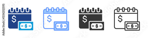 Annuity icon set multiple style collection