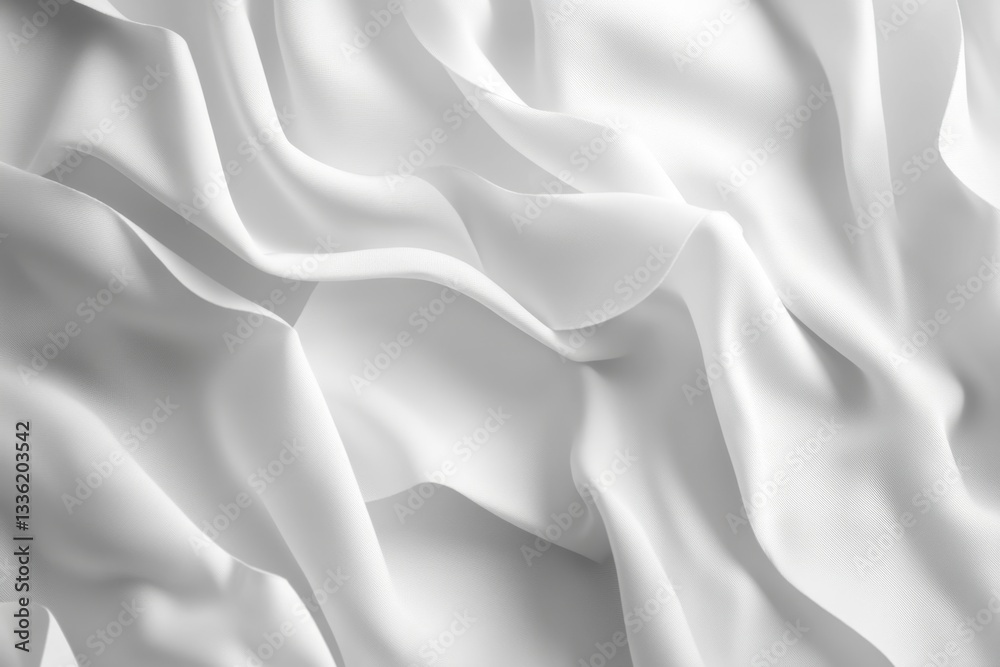 Obraz premium Elegant white fabric drapes