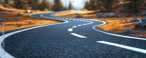 Roadmap strategy timeline business growth theme 3D render complementary color scheme