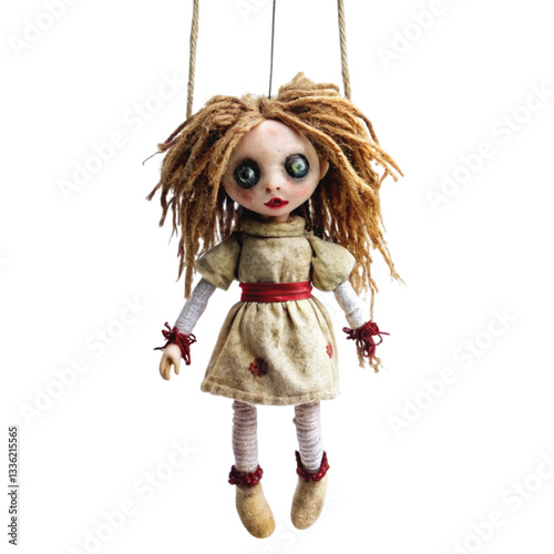 Creepy Horror Rag Dolls clipart watercolor
