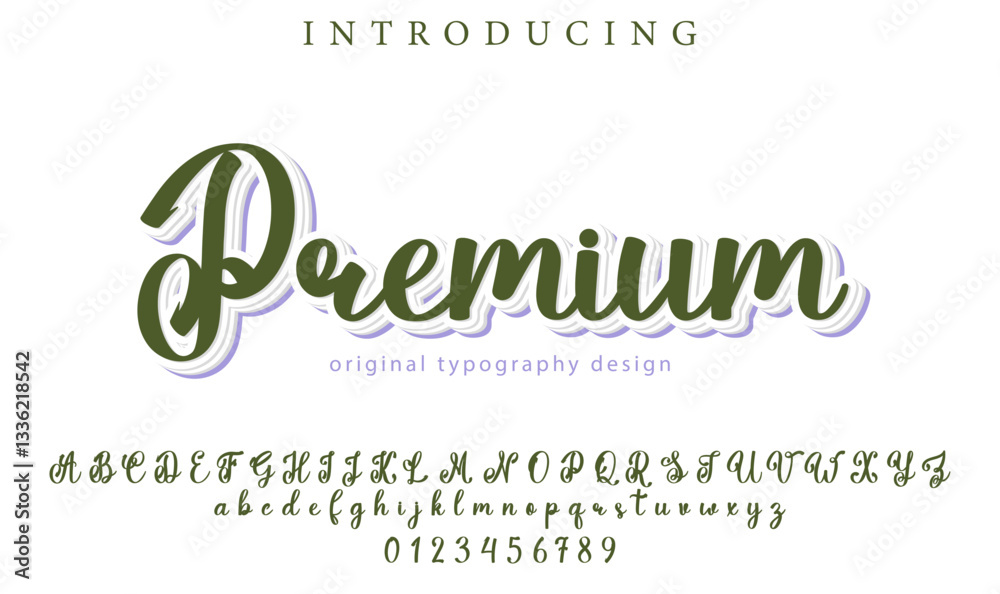 Premium Font Stylish brush painted an uppercase vector letters, alphabet, typeface Premium Font Stylish brush painted an uppercase vector letters, alphabet, typeface