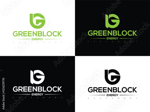 GreenBlock Energy HEAT SMART logo desing vector.eps business logo design